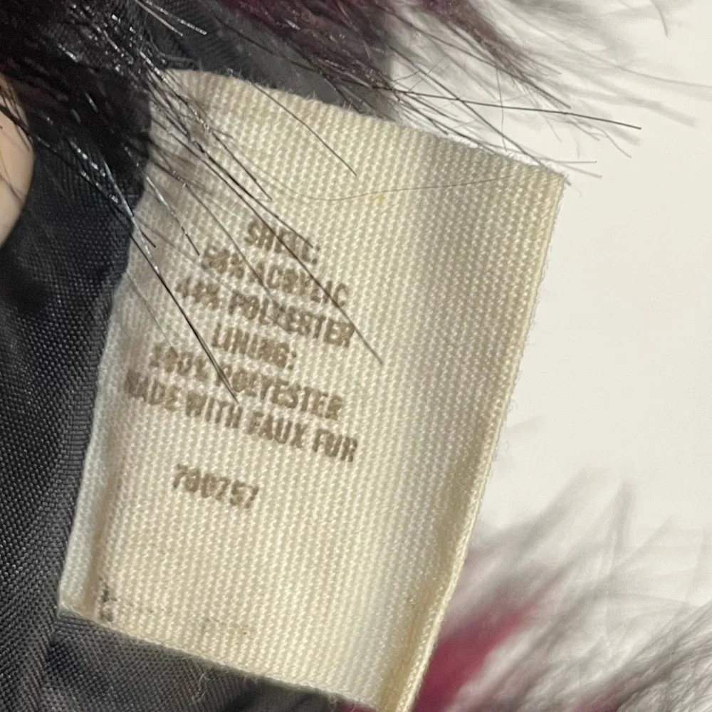 Decree‎ Vegan Fur Burgundy Jacket Large